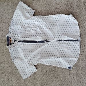 Nautical print button down shirt